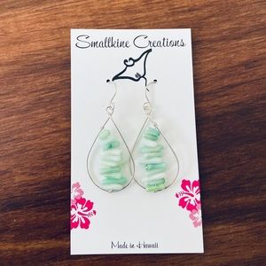 NWT Sterling Silver with Turquoise Coral Earrings